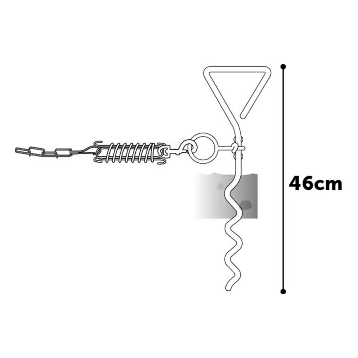 Grondpin met aanlegkabel Igla Zilver