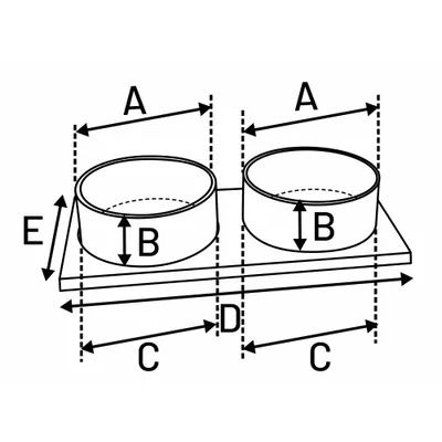 Eet- en drinkpot Jon Wit 2x bakje van 300 ml