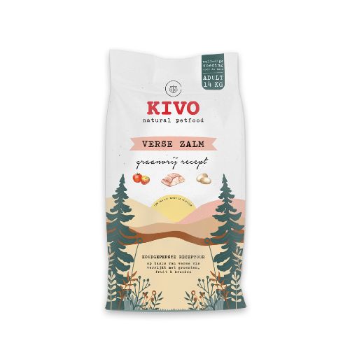 Kivo Verse Zalm - 14 kg - Koudgeperst - Graanvrij