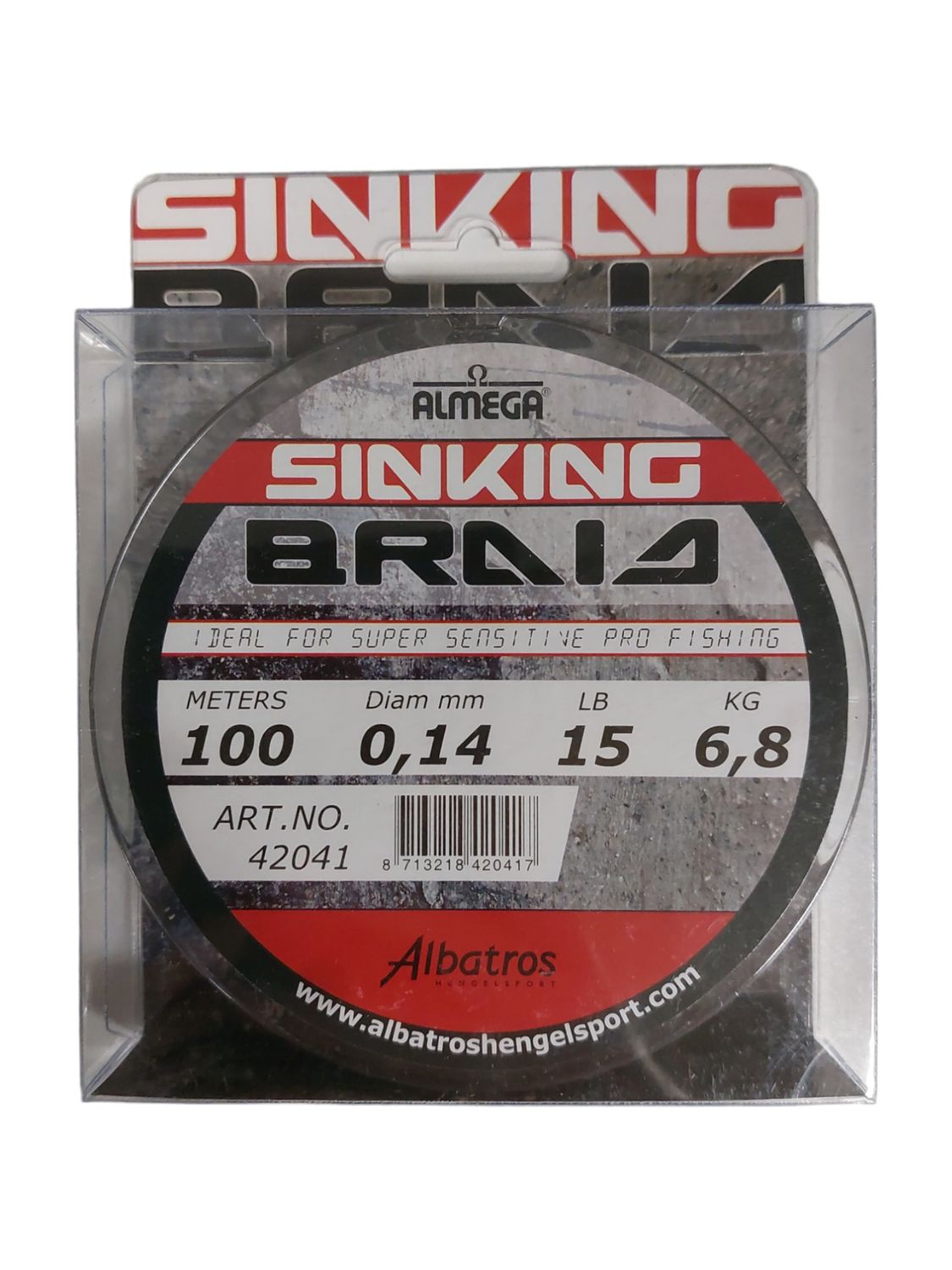Albatros Almega Vislijn Almega Sinking Braid 100 m - 0.14mm