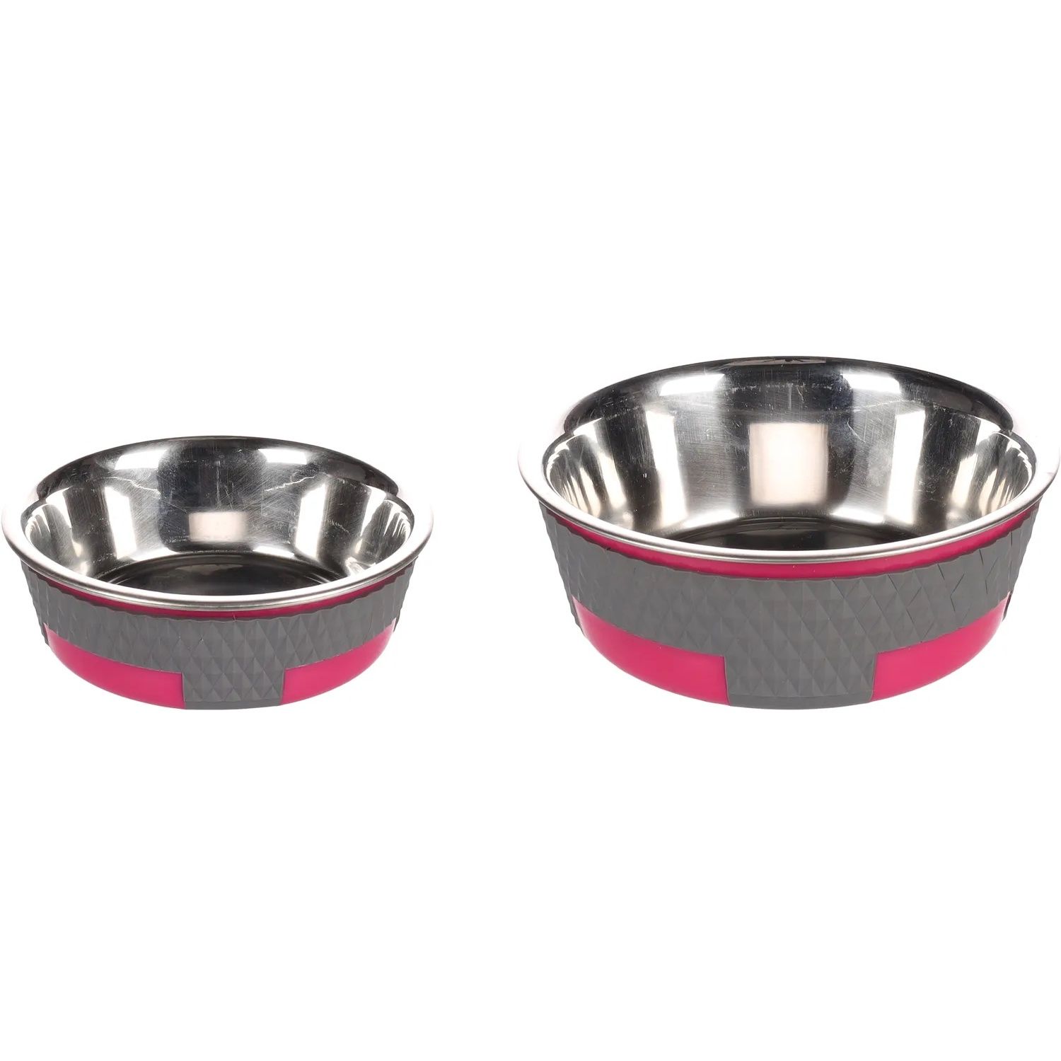 Eet- en drinkpot Trimond Rond Fuchsia &amp; Grijs &amp; Zilver 400ml