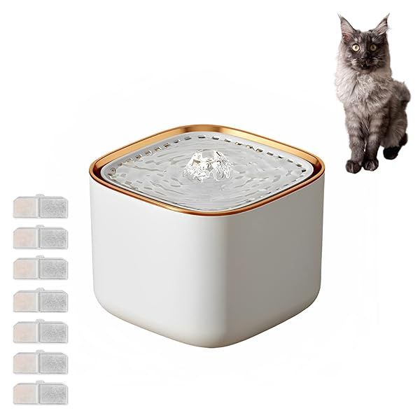 Water fontein voor hond of kat 2.5Liter ( 1x Donkergroen en 1x Wit)