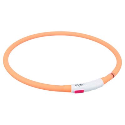 Flash Lichtgevende Siliconen Band USB Oranje XS-XL 70 cm