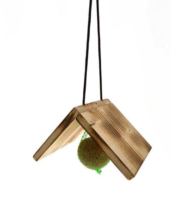 Vetbolhouder houten dakje
