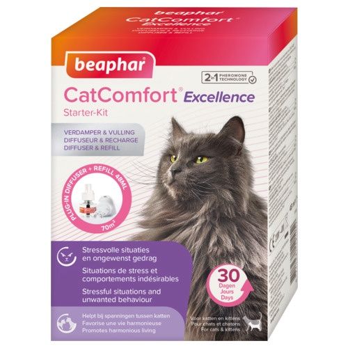 Beaphar Catcomfort Excellence Starterskit Verdamper &amp; Vulling - Anti stressmiddel