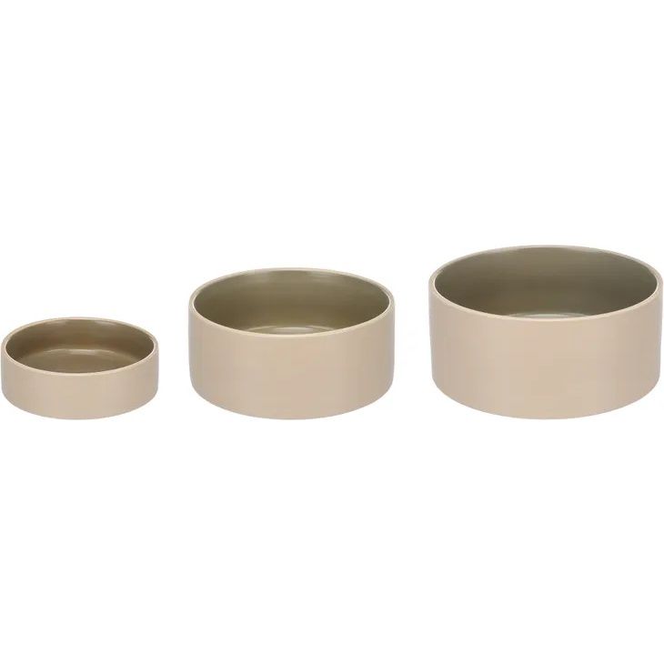 Eet- en drinkpot Anca Rond Beige &amp; Groen