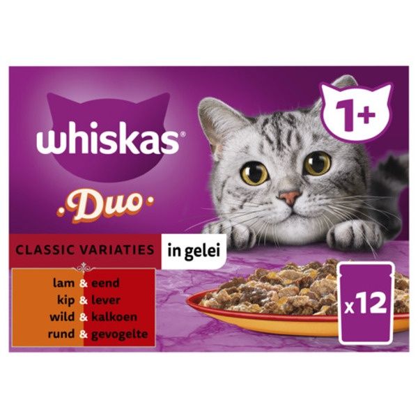 1+ Classic Variaties in gelei maaltijdzakjes multipack 12x85