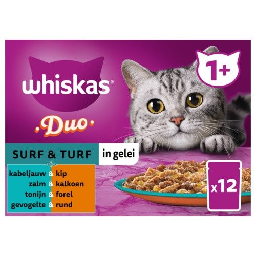 Surf &amp; Turf in gelei maaltijdzakjes multipack 12x85 gr