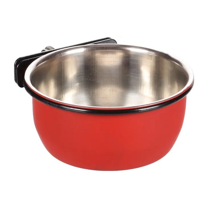 Eet- en drinkpot Avaro Rond Zwart &amp; Rood &amp; Zilver 290ml