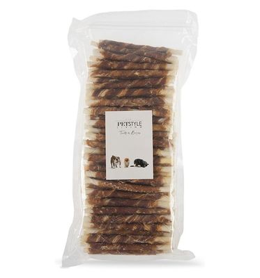 Petstyle living gedraaide stick met eend 100stuks