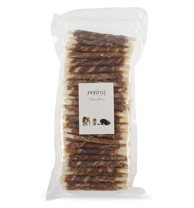 Petstyle living gedraaide stick met eend 100stuks