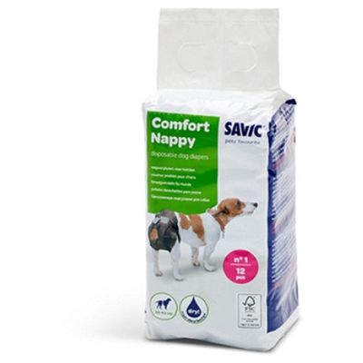 Comfort Nappy hondenbroek 12 stuks Zwart Size 1 10x9x17 cm