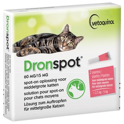 Spot-on kat 60mg/15mg 2 pip M