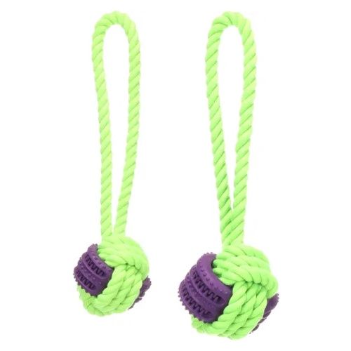 Speelgoed Gropa Trektouw &amp; Knoopbal Groen &amp; Paars