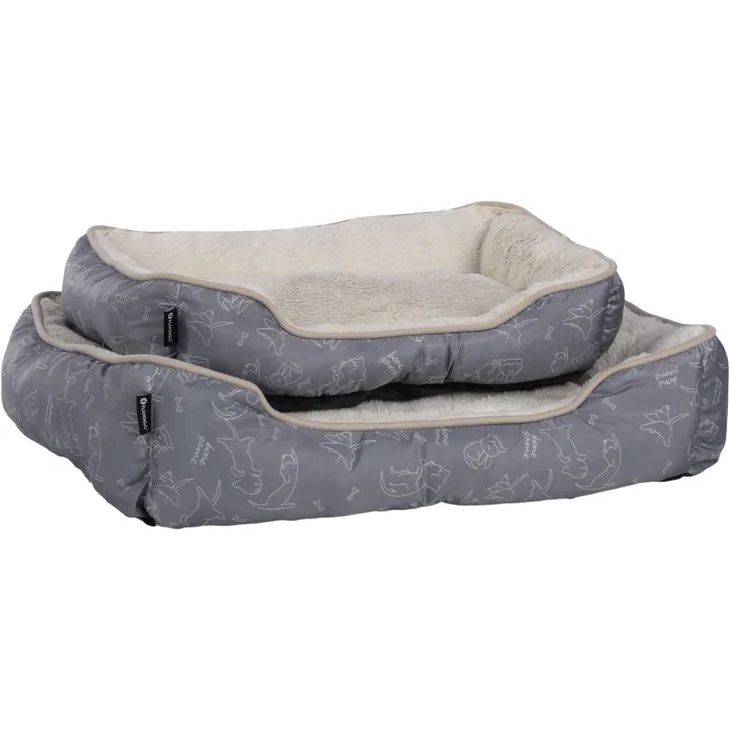 Mand Lilly Rechthoekig, Maat: A:50cm B:40cm C:12cm D:37cm E:31cm F:8cm, Colour: Grijs
