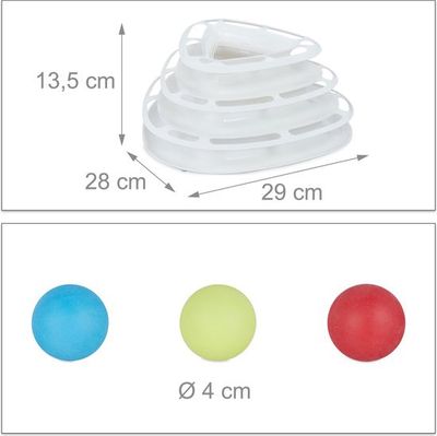 interactief - met balletjes - 3 etages - uitdagend kattenspeeltje - wit