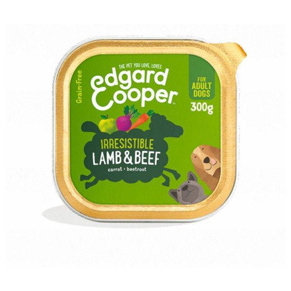 Kuipje edgard en cooper Adult 300 g, Smaak: Lam en beef