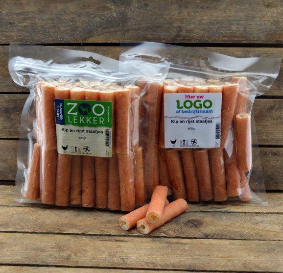 Kip en rijst staafjes 400gr