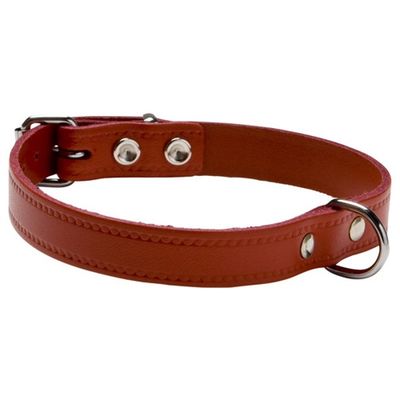 Halsband leer met print Rood L/XL 60x3 cm