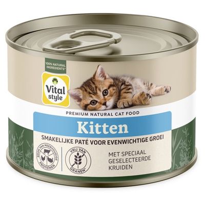 Vitalstyle Kitten 200 g Rund|Kip|Kruiden