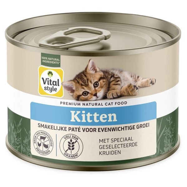 Vitalstyle Kitten 200 g Rund|Kip|Kruiden
