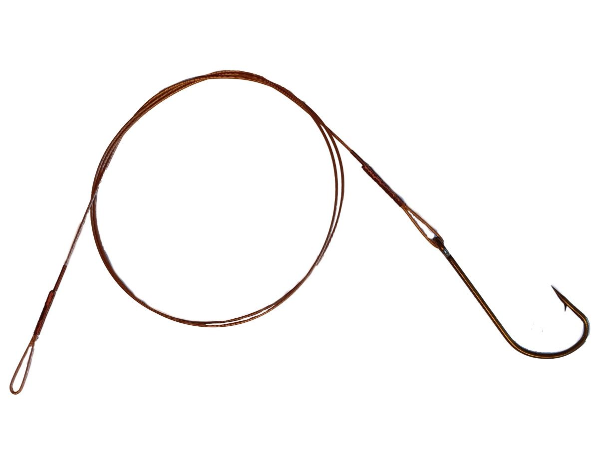 Steel Wire with Single, Maat: hook #1/0