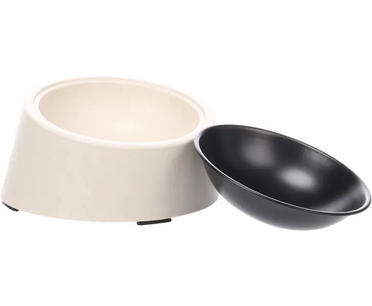 Eet- en drinkpot Kana Beige &amp; Zwart