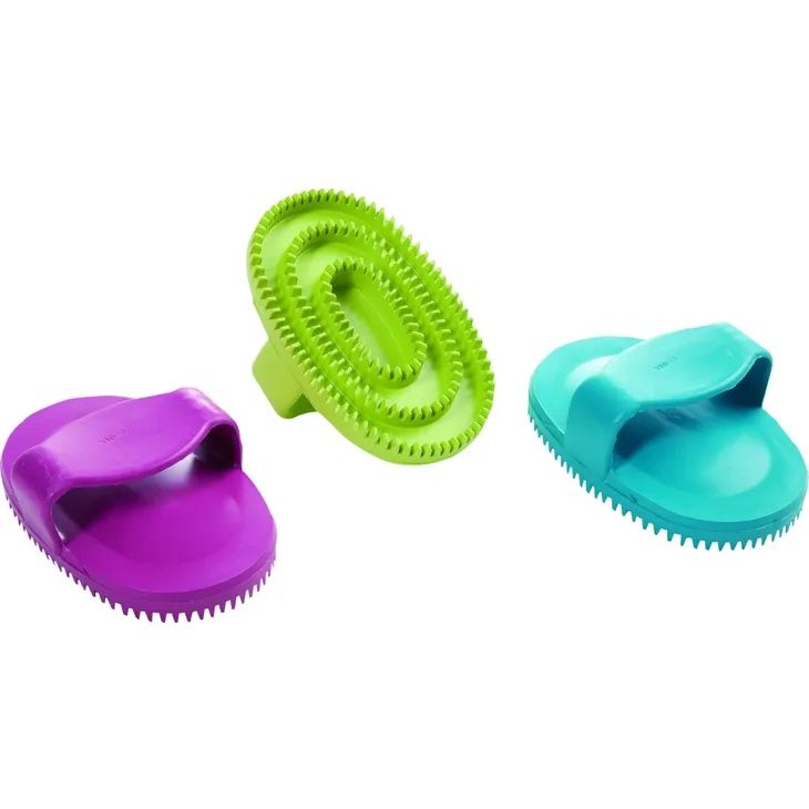 Rubber massageborstel zen, Afmeting: 12.5cm L x 8cm B x 4cm H
