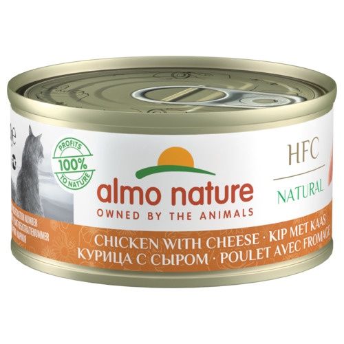 Almo Nature Blik 70 gr, Smaak: Kip -kaas