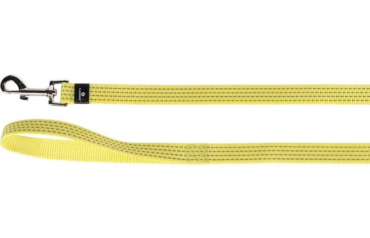 Looplijn / Harnas / Halsband Len Geel, Maat: Len Geel Looplijn 100cm x 20mm