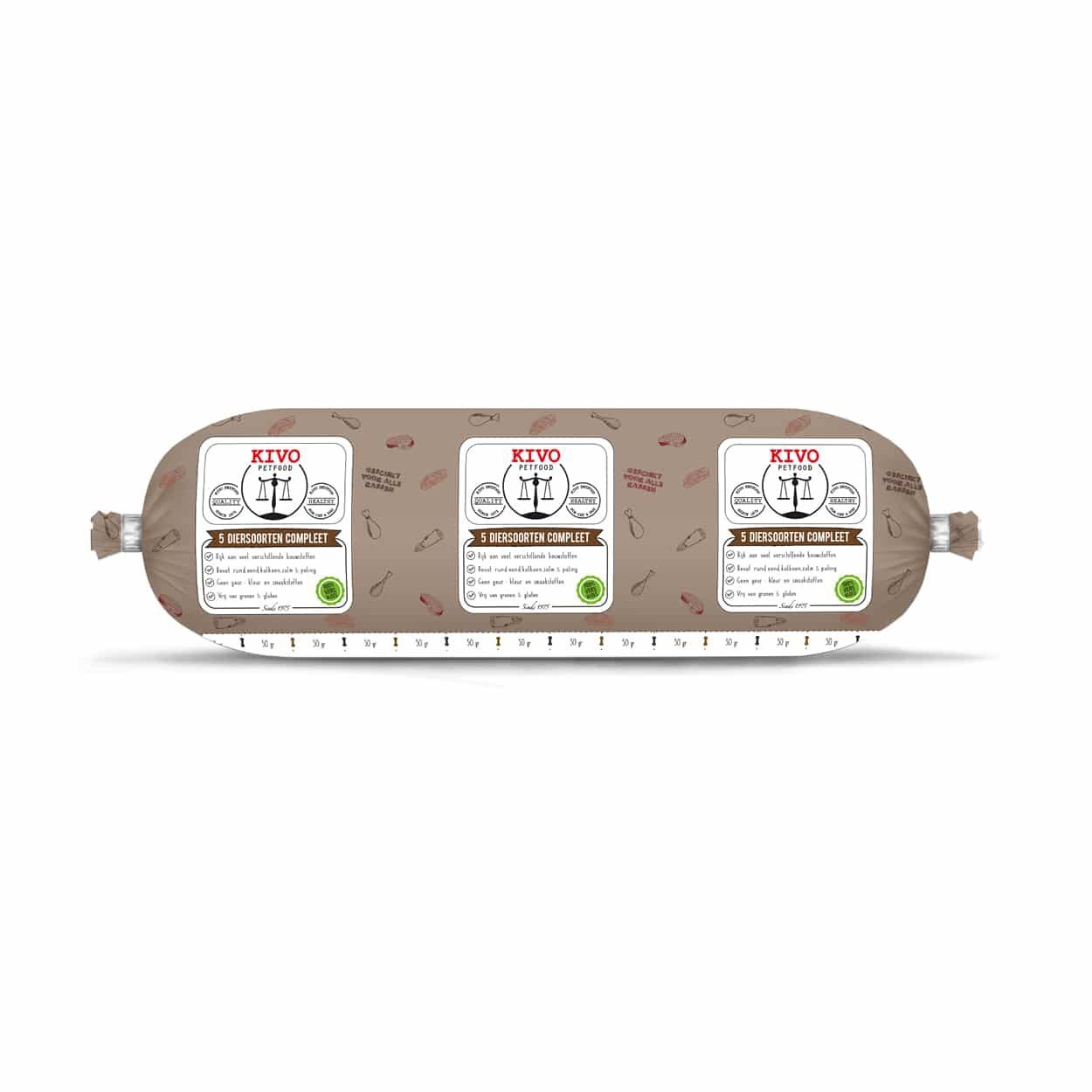 KIVO 5 Diersoorten  (Diepvries), Gewicht: 1 kilo