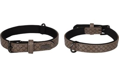 Halsband met neopreen Patti grijs of bruin