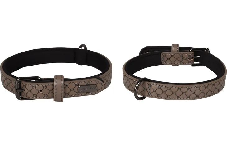 Halsband met neopreen Patti grijs of bruin
