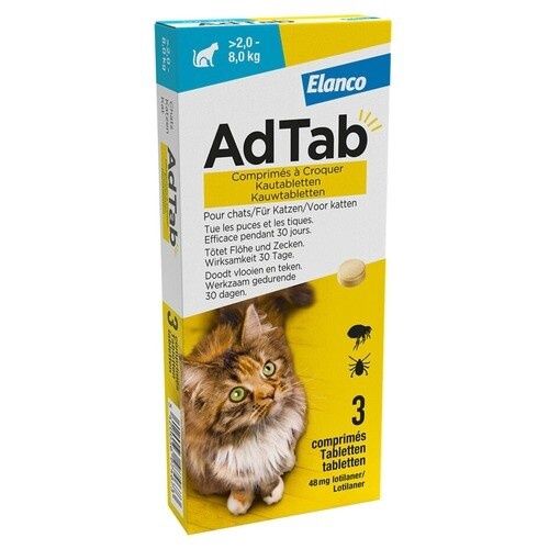 Adtab Kauwtablet voor katten 3 stuks, Gewicht: >2 tot 8 kilo