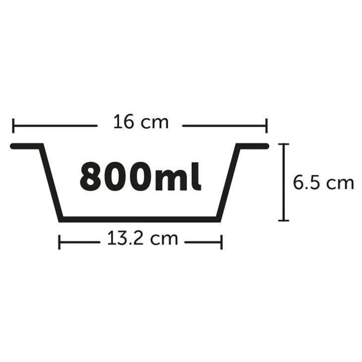Eet- en drinkpot &amp; Staander Lilo Grijs &amp; Zwart, Afmeting: 800ml