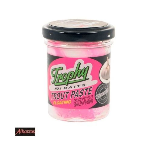 Trophy Baits forellendeeg, Kleur: rose wit glitter