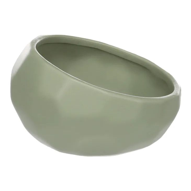 Eet- en drinkpot Unic Rond Groen, Afmeting: A:13,5cm B:14cm C:4cm D:7,5cm E:9cm - 320ml