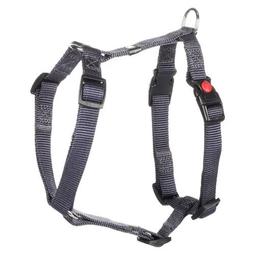 Harnas H-vorm Ziggi Granietblauw, Afmeting: S | A:35-50cm B:40-50cm x 15mm x 2mm