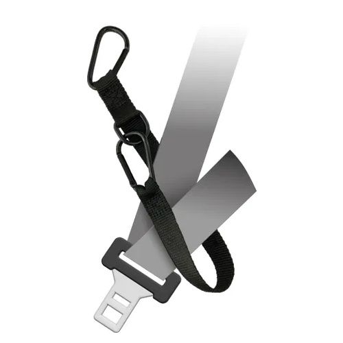 Verbindingsstuk voor autogordel Darrel Zwart, Afmeting: S | A:40cm B:2cm