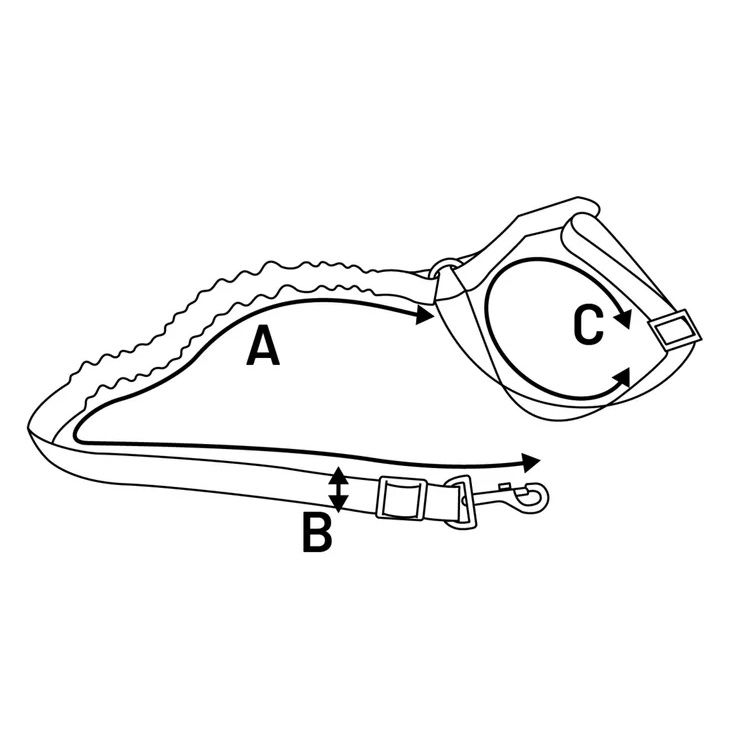 Autolijn Ramone Zwart, Afmeting: S | A:62-78cm B:2 C:34-54cm