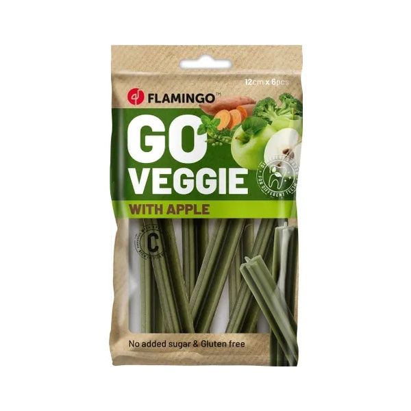 Snack Veggie Staaf 12cm 8stuks, Smaak: Appel