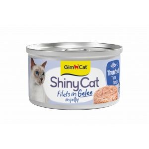 GimCat ShinyCat filets in jelly, Smaak: Tonijn