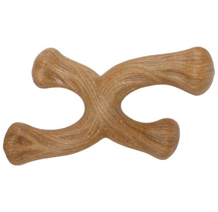 Nyl'o Wood Y &amp; X vorm met rundsmaak, Afmeting: S | 15.3cm L x 8.7cm B x 6cm H, Soort: X-vorm