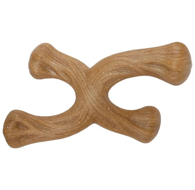 Nyl'o Wood Y &amp; X vorm met rundsmaak, Afmeting: S | 15.3cm L x 8.7cm B x 6cm H, Soort: X-vorm