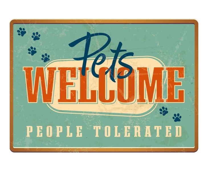 Bord blik Pets Welcome