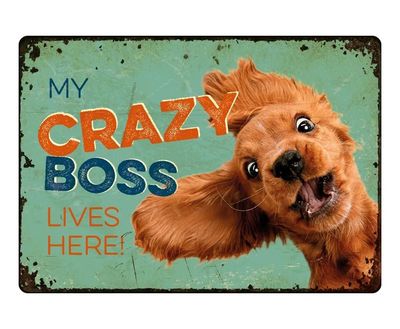 Bord blik Crazy Boss