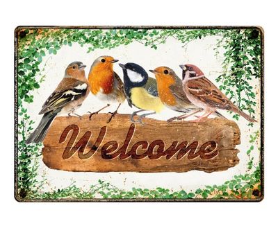 Bord blik Welcome Birds