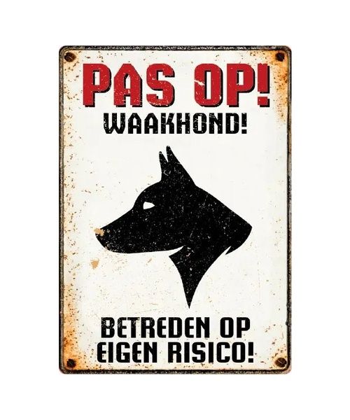 Bord Blik Waakhond Profil