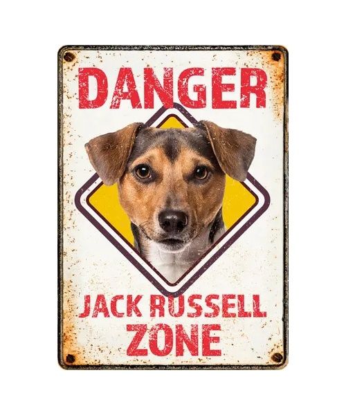 Bord blik Jack Russell Zone Dange