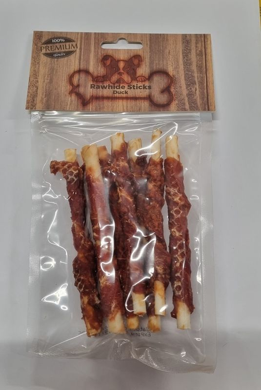 Rawhide sticks eend 100 gram
